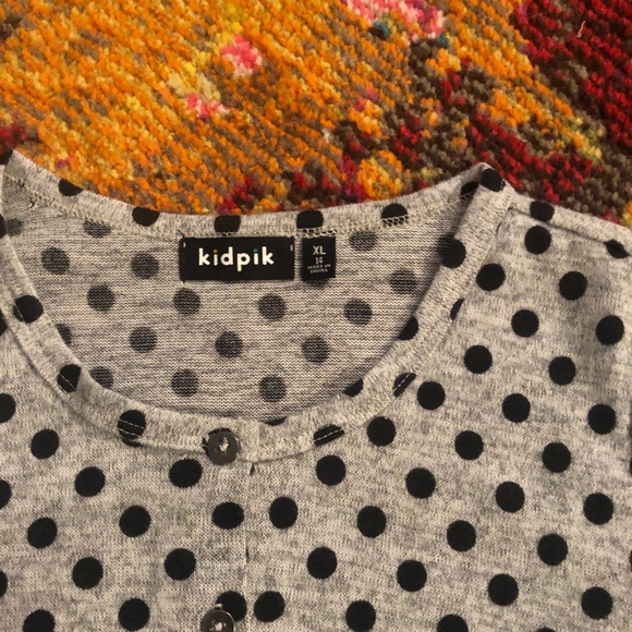 Kidpik Grey Polka Dot Cardigan - Picture 3 of 5